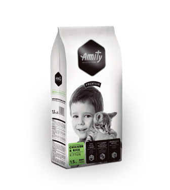 Amity Premium Gatito - Pollo y Arroz 1,5 kg